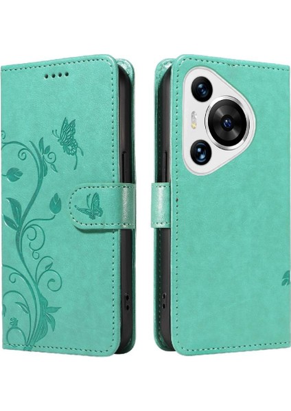 Huawei Pura 70 Pro Kabartmalı Kelebek Cüzdan Telefon Kılıfı ile ve (Yurt Dışından)