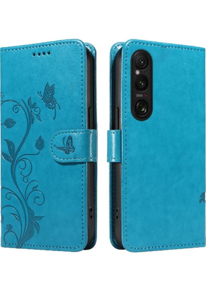 Sony Xperia 1 Vı 2024 Için El Kayışı ile Kabartmalı Kelebek ve (Yurt Dışından)