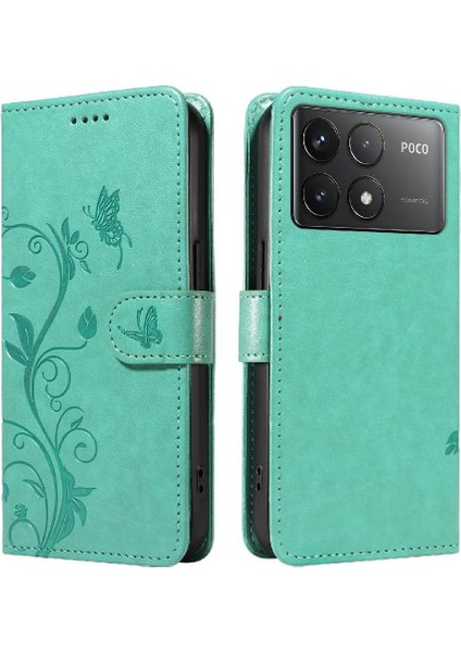 Xiaomi Redmi K70 Cüzdan Telefon Kılıfı Için Kılıf Kabartmalı Kelebek ile Yüksek (Yurt Dışından)