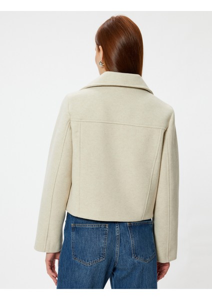 Kısa Biker Ceket Fermuarlı Cepli Yumuşak Dokulu fırsatları