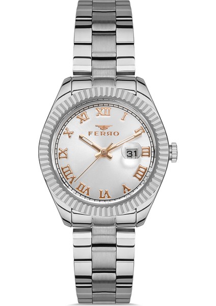 Gümüş Celik Kordon Kadın Kol Saati FL21295A-A