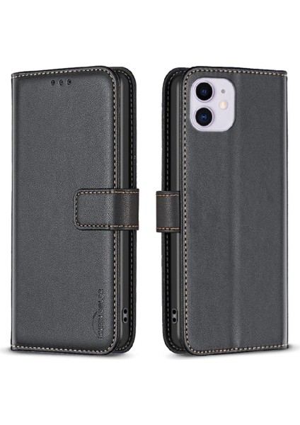 IPhone 11 Için Flip Case Çoklu Kart Yuvası Deri Çanta Iş Çok Renkli (Yurt Dışından)