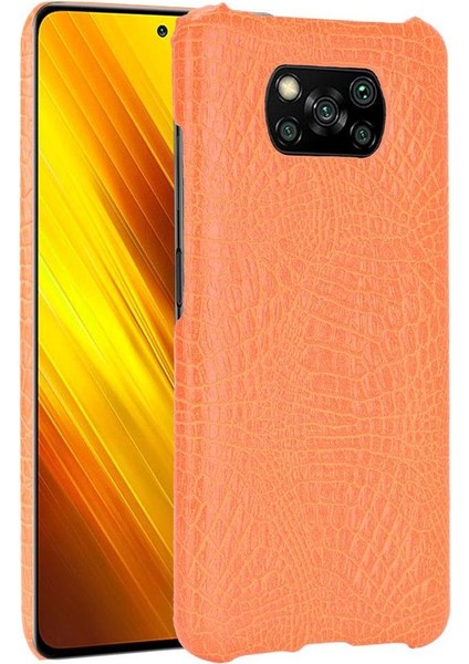 Şık Klasik Durumda Xiaomi Poco X3 Nfc Klasik Timsah Moda Anti (Yurt Dışından)