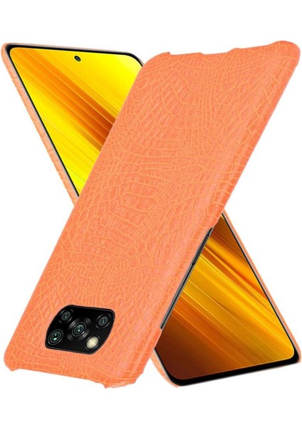 Şık Klasik Durumda Xiaomi Poco X3 Nfc Klasik Timsah Moda Anti (Yurt Dışından)