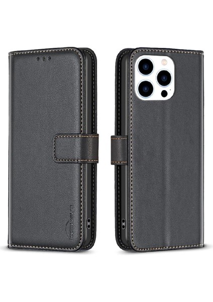 IPhone 14 Pro Çoklu Kart Yuvası Cüzdan Çok Renkli Deri Için Flip Case (Yurt Dışından)