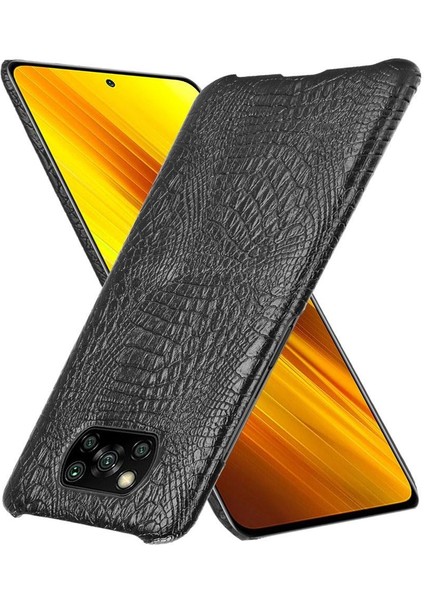 Şık Klasik Durumda Xiaomi Poco X3 Nfc Klasik Timsah Moda Anti (Yurt Dışından)