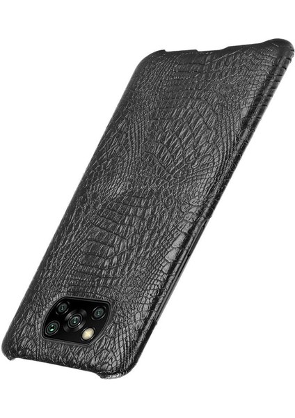 Şık Klasik Durumda Xiaomi Poco X3 Nfc Klasik Timsah Moda Anti (Yurt Dışından)