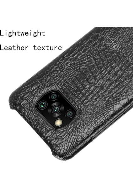 Şık Klasik Durumda Xiaomi Poco X3 Nfc Klasik Timsah Moda Anti (Yurt Dışından)