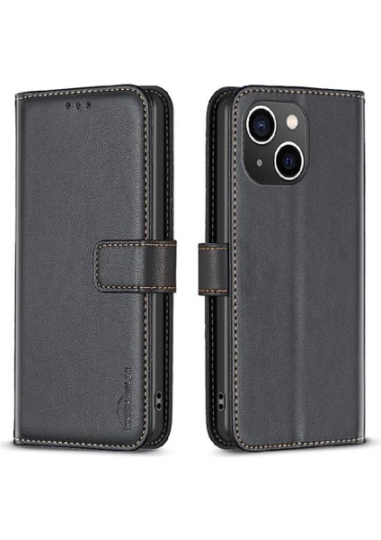 IPhone 14 Için Flip Case Artı Iş Deri Çanta Çoklu Kart Yuvası Cüzdan (Yurt Dışından)