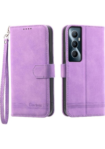 Realme C65 Manyetik Kapatma Nakit Cep Bileklik Kartı Için Flip Case (Yurt Dışından)