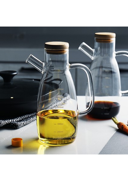 700ML B 580/700ML Şeffaf Cam Yağ Kapaklı Şişe Kolu Ölçekli Isıya Dayanıklı Soya Sirkesi Sos Kabı Yağ Kutusu Mutfak Gereçleri (Yurt Dışından) indirimleri