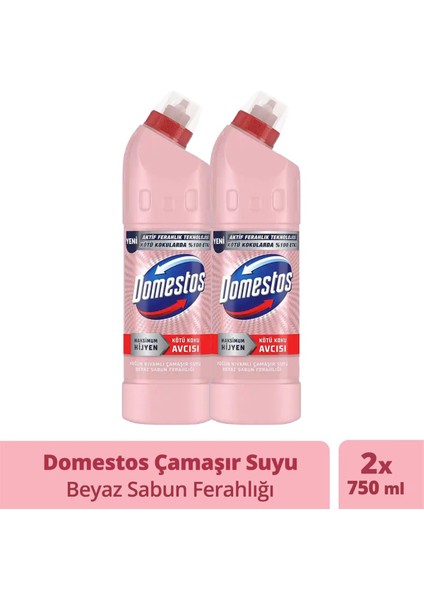 Çamaşır Suyu Beyaz Sabun Ferahlığı 1850 ml X2