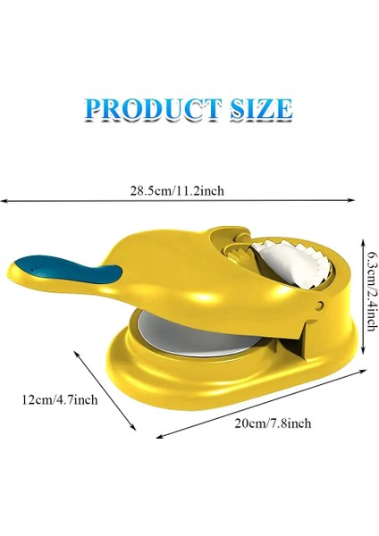 Büyük Sarı Köftemaker Hamur Pres Kalıbı Mantı Kalıbı Mantı Yapımı Için 2'si 1 Arada Mantı Makinesi Maker Cihazı Yapma Araçları (Yurt Dışından)
