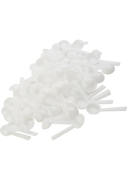 100 Adet 1 ml Beyaz Plastik Gıda Sınıfı Pp Plastik Ölçüm Kaşığı Gram Kepçe Süt Tozu Diy Mutfak Yemek Pişirme Malzemeleri (Yurt Dışından)