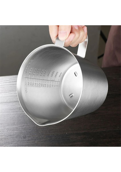1500ML 304 Paslanmaz Çelik Büyük Kapasiteli Ölçme Kabı Ev Ölçme Terazisi Bardak Ölçme Ölçeği ile Kalınlaşmış Çerez Kesici (Yurt Dışından)