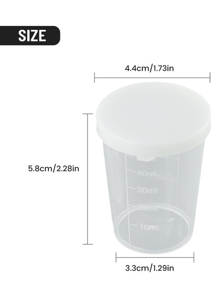 50ML Mutfak Ölçüm Terazileri Ölçüm Bardakları Ölçüm Kabı Diy Kek Yapımı Pişirme Araçları 30ML Plastik Şeffaf (Yurt Dışından)