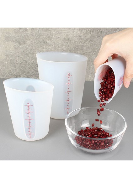 1 Adet Beyaz 250ML 30/50/100/125/250/500ML Silikon Ölçüm Kabı Mücevher Kristal Ölçek Reçine Tutkal Kalıpları El Yapımı Kendin Yap El Sanatları Karıştırma (Yurt Dışından)