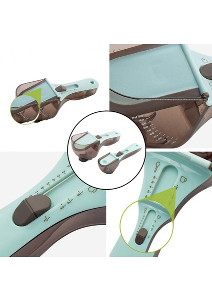 B 2 Adet/takım Ölçüm Kaşığı Çift Ölçekli Ayarlanabilir Uzun Saplı Gıda Sınıfı Plastik Kek Pişirme Araçları Çeşitli Boyutlarda Ölçüm Kabı K (Yurt Dışından) modelleri