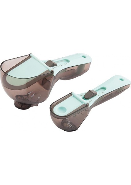 B 2 Adet/takım Ölçüm Kaşığı Çift Ölçekli Ayarlanabilir Uzun Saplı Gıda Sınıfı Plastik Kek Pişirme Araçları Çeşitli Boyutlarda Ölçüm Kabı K (Yurt Dışından) indirimleri