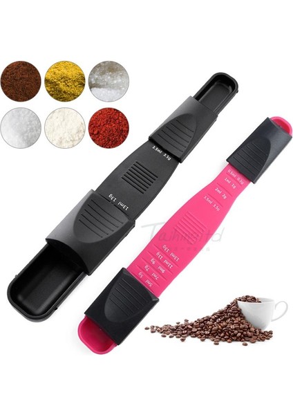 Pembe Ayarlanabilir Çok Amaçlı Mutfak Plastik Çift Başlı Dokuz Seviyeli Çok Ölçekli Ölçüm Kaşığı Mutfak Pişirme ve Pişirme Için (Yurt Dışından) fiyatları