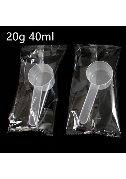20G Karşılıklıçanta 50 Adet 40/50 ml Plastik Kahve Ölçme Kepçesi Ölçekli Pişirme Gereçleri Süt Tozu Laboratuvar Sıvı Kaşığı H77048 (Yurt Dışından)