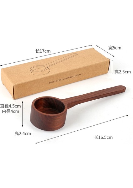 Siyah Ceviz 16.5 cm Ahşap Ölçüm Kaşığı Seti Mutfak Ölçüm Kaşıkları Çay Kahve Kepçe Şeker Baharat Ölçü Kaşığı Ev Pişirmek Için Ölçme Aletleri (Yurt Dışından)