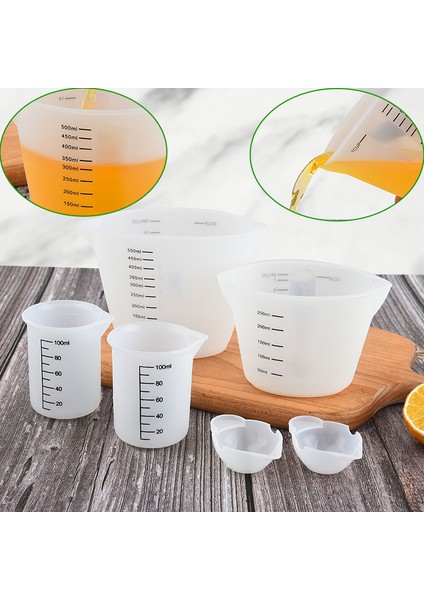 1 Adet 100 ml Silikon Ölçüm Kabı Şeffaf Ölçekli Gıda Sınıfı Dayanıklı Yapışmaz Diy Kek Epoksi Reçine Takı Yapımı Mutfak Pişirme Araçları (Yurt Dışından) modelleri