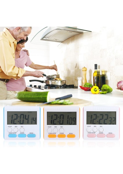 Turuncu Çok Fonksiyonlu Elektrikli LCD Dijital Mutfak Zamanlayıcı Alarmı Standı Geri Sayım Pratik Pişirme Zamanlayıcısı Çalar Saat (Yurt Dışından) modelleri