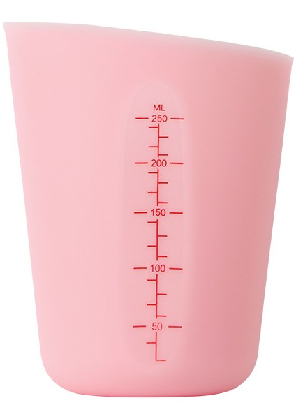 Pembe 250 ml Mutfak Silikon Ölçme Çift Ölçekli Karıştırma Fincan Ölçme Aracı Yeniden Kullanılabilir Ölçekli Ölçme Kabı Diy Pişirme Süt Fincan Ölçekli (Yurt Dışından)