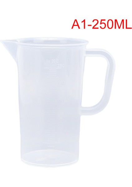 Kapaksız 250ML 1 Adet Mutfak Ölçme Kabı 200/500/1000ML Pp Plastik Koni Ölçme Kabı Yuvarlak Dijital Kalın Saplı Mutfak Aracı Pişirme Için (Yurt Dışından)