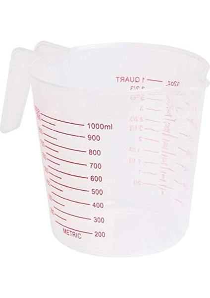 Şeffaf Şeffaf 1 Adet Şeffaf Pişirme Araçları Mutfak Gereçleri 250/500/1000 ml Ölçekli Kaliteli Plastik Ölçüm Kabı Aracı Bardak (Yurt Dışından)