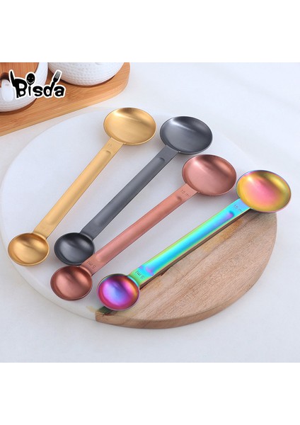 Altın 2 Adet 1/2 Adet Çift Taraflı Ölçüm Kaşıkları Şeker Kek Kaşık Altın Ölçüm Bardak Mutfak Kahve Ölçme Araçları Pişirme Araçları (Yurt Dışından) fiyatları