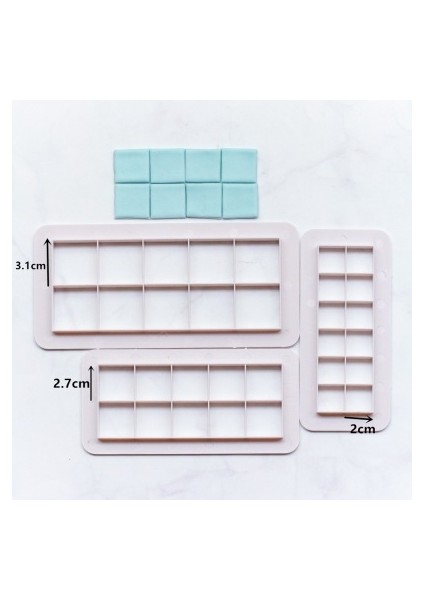 Square-3 Adet 3 Adet Polimer Kil Aracı Plastik Kesme Kalıpları Altıgen/yuvarlak/kare/balık Terazisi Geometrik Şekil Tasarımcısı Diy Küpe Çömlek Araçları (Yurt Dışından)