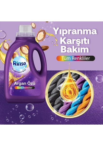 Sıvı Çamaşır Deterjanı Komple Bakım Serisi Argan Özü Tüm Renkliler Için 1.5 L X4