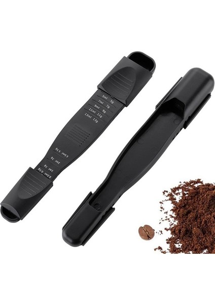 Siyah Ayarlanabilir Çok Amaçlı Mutfak Plastik Çift Başlı Dokuz Seviyeli Çok Ölçekli Ölçüm Kaşığı Mutfak Pişirme ve Pişirme Için (Yurt Dışından) modelleri