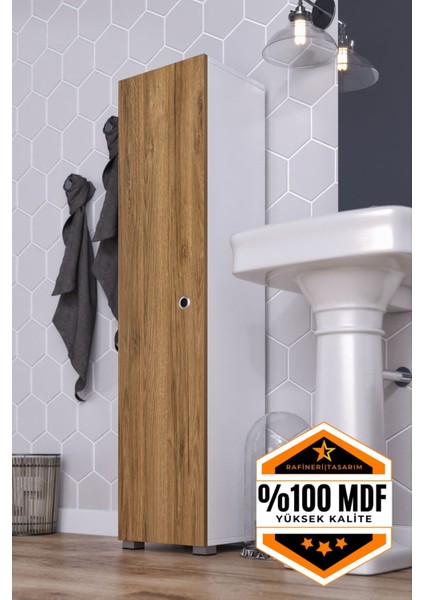 Saltık Çok Amaçlı Dolap Tek Kanat Raflı Mdf