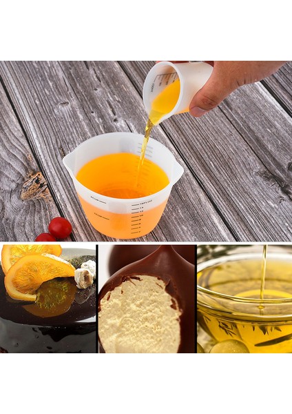 1 Adet 250ML 1/2/6 Adet Ölçüm Kabı Seti Silikon Ölçüm Bardakları Terazi ile Süt Kahve Kek Pişirme Ölçüm Kabı Epoksi Reçine Alet Seti (Yurt Dışından)