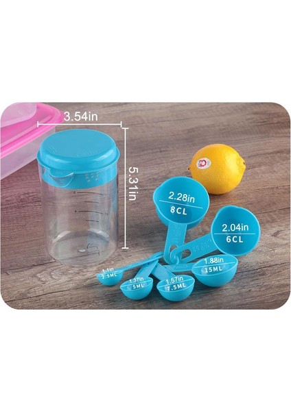 Mavi 7 Adet Plastik Pişirme Gereçler Taşınabilir Mutfak Ölçüm Bardak Şeker Kek Pişirme Kaşığı Ölçüm Kepçe Bakeware Seti Ölçekli (Yurt Dışından) fırsatları