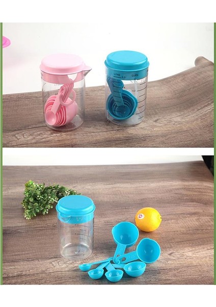 Mavi 7 Adet Plastik Pişirme Gereçler Taşınabilir Mutfak Ölçüm Bardak Şeker Kek Pişirme Kaşığı Ölçüm Kepçe Bakeware Seti Ölçekli (Yurt Dışından) indirimleri