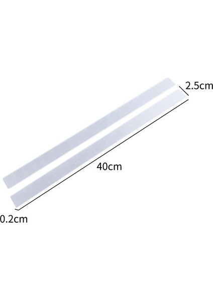 2.5X40CM Kalınlığı 5mm 2 Adet Akrilik Bisküvi Kek Haddeleme Aracı Denge Cetvel Fondan Buzlanma Bisküvi Kalınlığı Cetvel Bisküvi Pürüzsüz Pişirme Aksesuarları (Yurt Dışından)