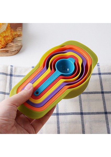 6 Adet-Set 6 Adet/takım Gökkuşağı Ölçüm Kabı Ölçeği Ölçüm Kaşığı Seti Pişirme Aksesuarları Mutfak Gereçleri Renkli Plastik Un Ölçüm Kaşığı (Yurt Dışından) modelleri