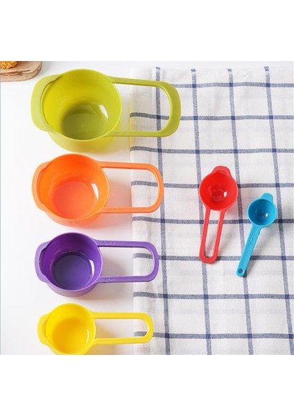 6 Adet-Set 6 Adet/takım Gökkuşağı Ölçüm Kabı Ölçeği Ölçüm Kaşığı Seti Pişirme Aksesuarları Mutfak Gereçleri Renkli Plastik Un Ölçüm Kaşığı (Yurt Dışından) indirimleri
