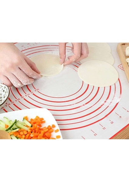 KIRMIZI26X29CM SICAK!60*40CM Yapışmaz Silikon Pişirme Mat Pad Fırın Tepsisi Cam Elyaf Haddeleme Hamur Mat Çerez Macaron Pişirme Mat Pasta Araçları (Yurt Dışından) fırsatları