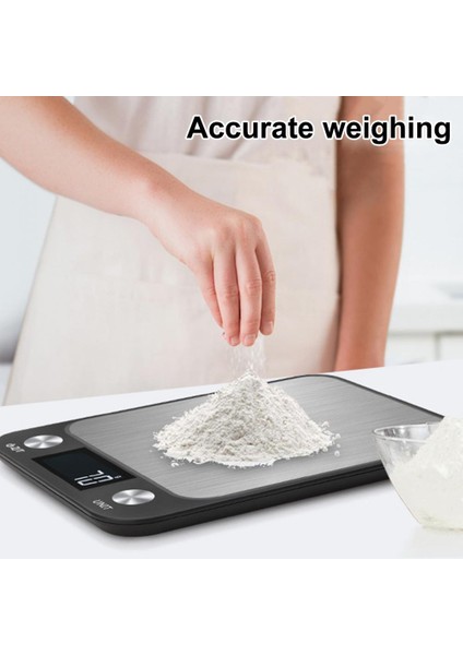 D22,5X16,5X1,9CM Mutfak Dijital Ölçeği LCD Gıda Diyeti Ölçme Pişirme Fırınlama Tartım Ot Gıda Ölçeği G Oz Tl, Lb kg Su/sütml (Yurt Dışından) fırsatları