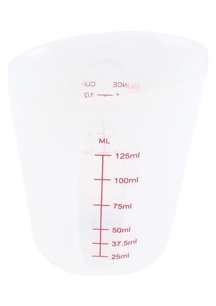 125ML-1 Adet Beyaz Silikon Ölçüm Kabı Şeffaf Ölçekli Diy Mutfak Pişirme Epoksi Silikon Reçine Takı Yapımı Araçları 30/50/100/125/500ML (Yurt Dışından)