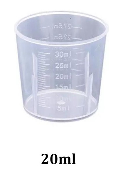 20 ml Ryra 20 Ml/30 Ml/50 ML/250 ML/500 ML/1000 ml Şeffaf Plastik Dereceli Ölçüm Kabı Pişirme Kabı Sıvı Ölçme Sürahisi Bardak Kabı (Yurt Dışından)