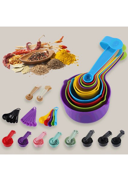 Spoon-A-5 Adet 5/6/10/11 Adet/takım Plastik Renkli Ölçüm Kabı Çift Ölçekli Ölçüm Kaşık Seti Mutfak Aksesuarları Pişirme Araçları Ev Gereçleri (Yurt Dışından) fiyatları