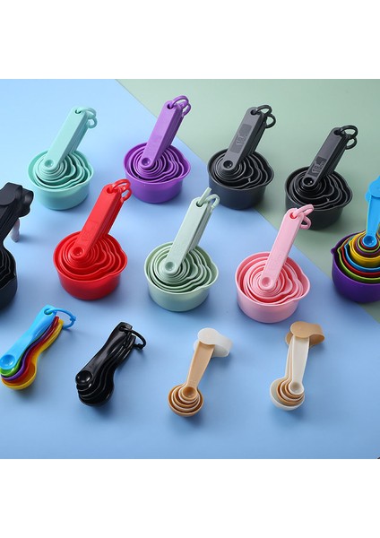 Spoon-A-5 Adet 5/6/10/11 Adet/takım Plastik Renkli Ölçüm Kabı Çift Ölçekli Ölçüm Kaşık Seti Mutfak Aksesuarları Pişirme Araçları Ev Gereçleri (Yurt Dışından) fırsatları
