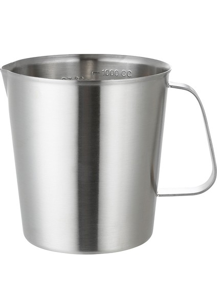 1000 ml Paslanmaz Çelik Ölçüm Fincan Süt Köpürtme Sürahisi Ölçekli Kahve Süt Çay Büyük Kapasiteli Mutfak Ev Pişirme Ölçüm Kupa (Yurt Dışından)