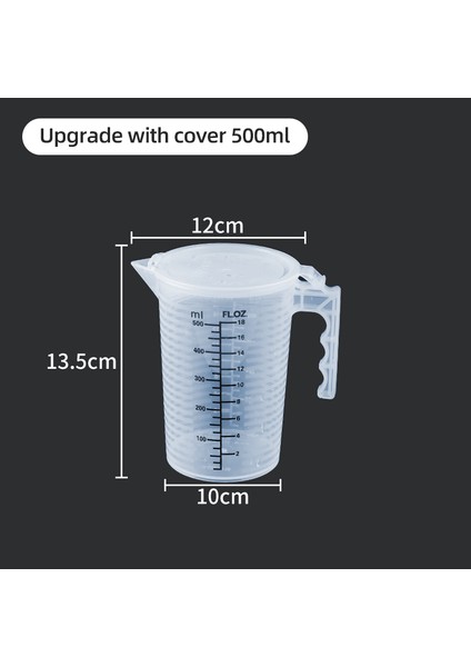 Model B 500ML Plastik Ölçüm Kabı Hafif Dayanıklı Pişirme Kabı 20ML 30ML 50ML 250ML 500ML 1000ML Taşınabilir Ölçüm Kabı Terazi Araçları (Yurt Dışından)